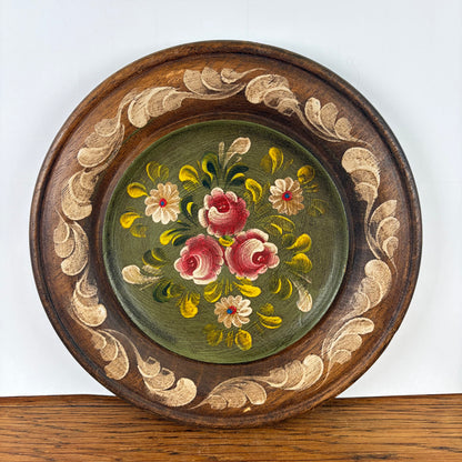 Vintage houten wandbord groen
