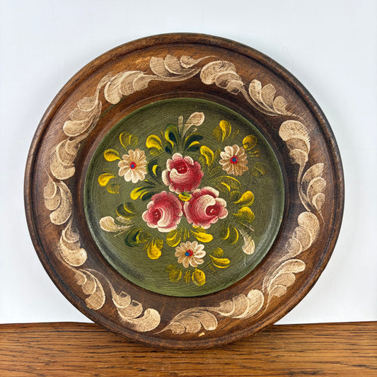 Vintage houten wandbord groen