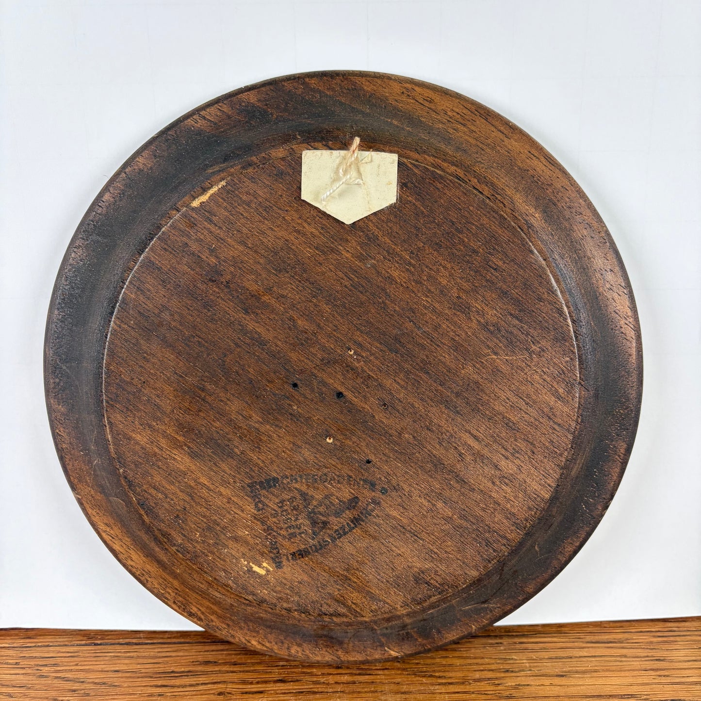 Vintage houten wandbord groen