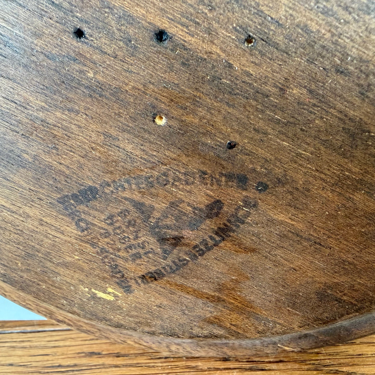Vintage houten wandbord groen