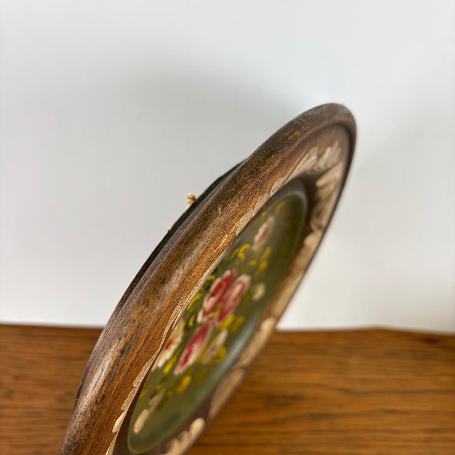 Vintage houten wandbord groen