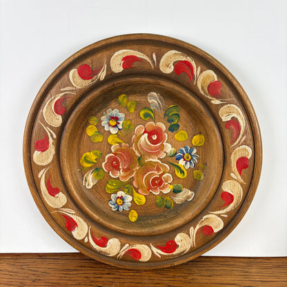 Vintage houten wandbord rood