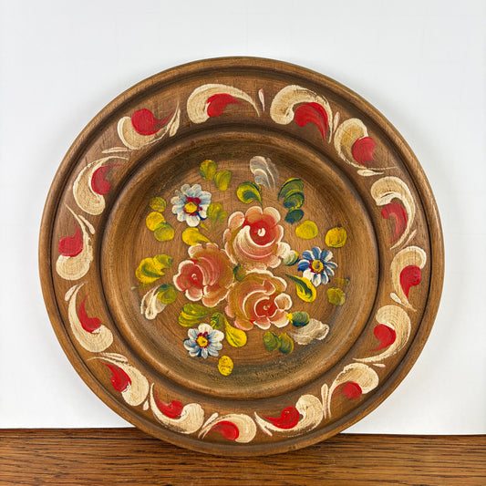 Vintage houten wandbord rood