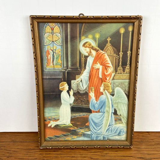 Vintage schilderij Communie
