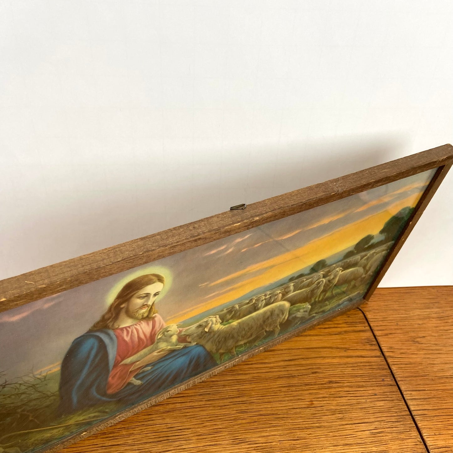 Vintage schilderij Jezus de goede herder