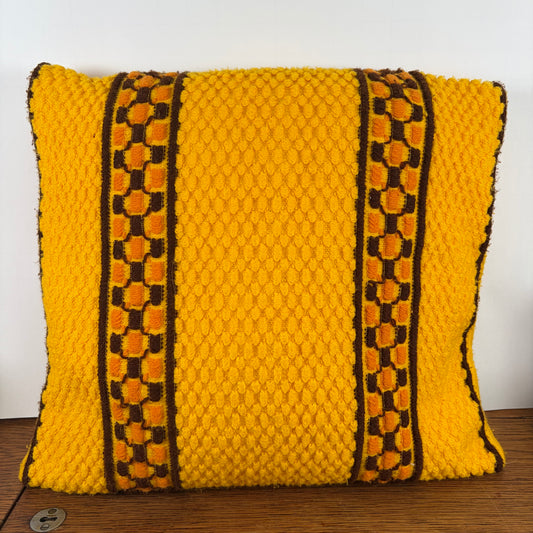 Vintage kussen oranje geel