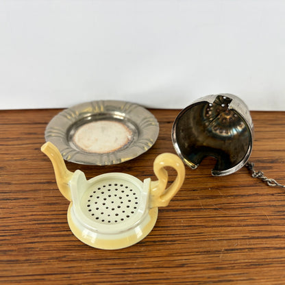 Vintage theezeefje theepot