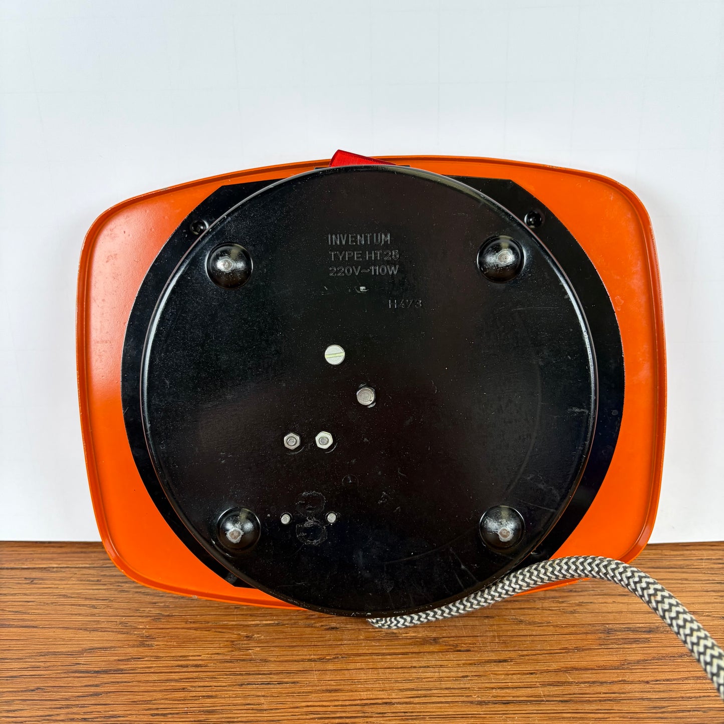Vintage oranje warmhoud plaatje