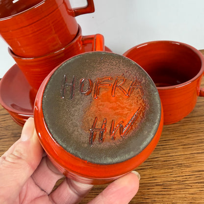 Vintage kop en schotels Hans Wagner voor Hofra