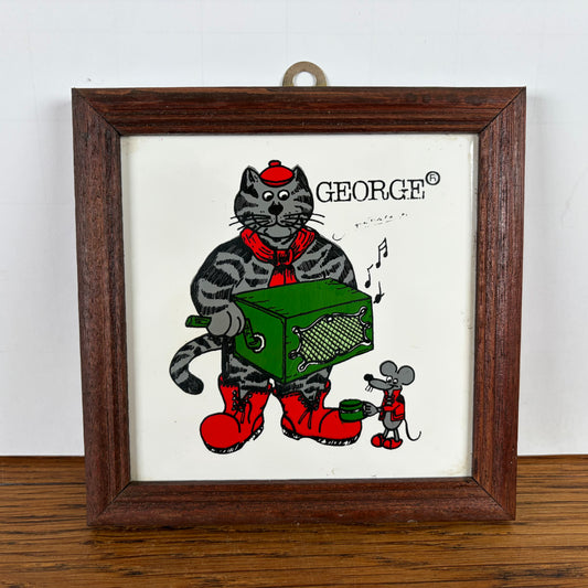 George Happy Cat Design Tegeltje