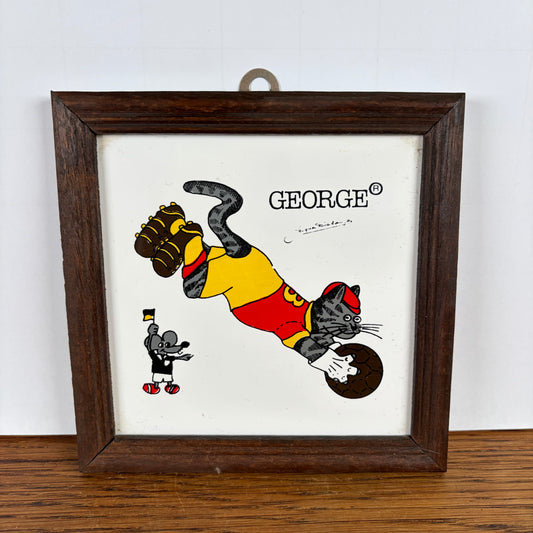 Vintage tegel George voetbal