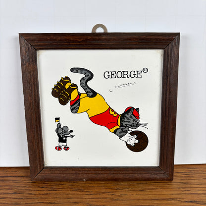 Vintage tegel George voetbal