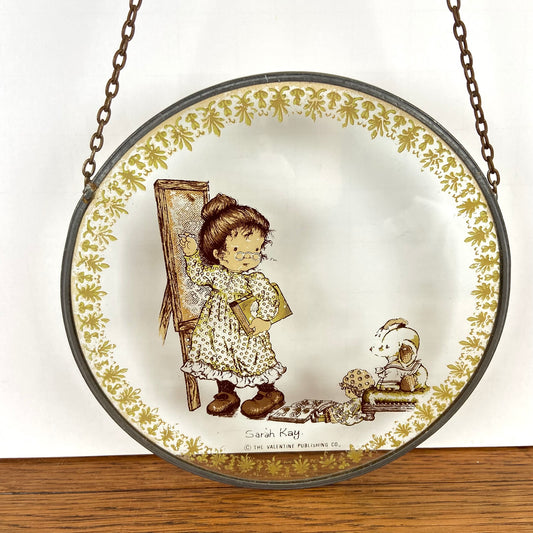 Vintage Sarah Kay raamhanger rond groen