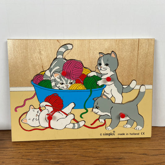 Vintage katten puzzel