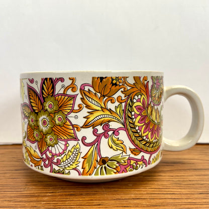 Vintage soepkom bloemen