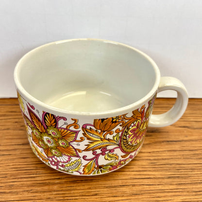 Vintage soepkom bloemen