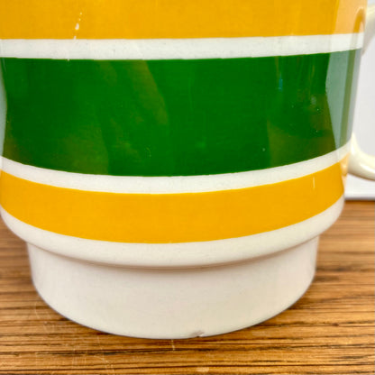 2 vintage soepkommen geel groen