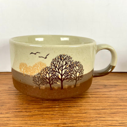 Vintage soepkom bomen