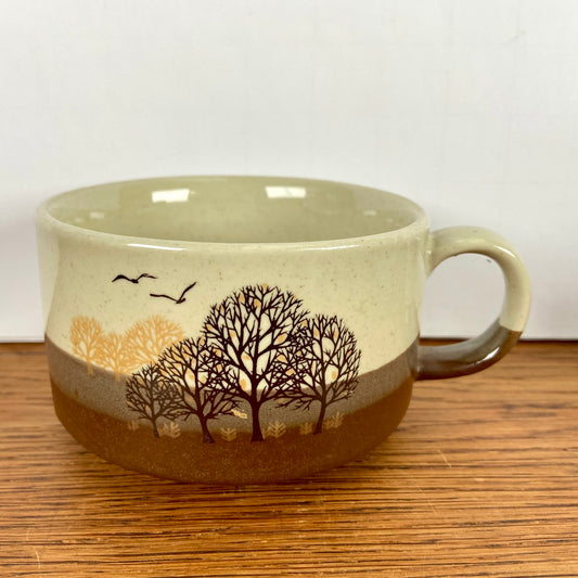 Vintage soepkom bomen
