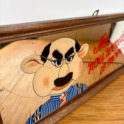 Vintage spiegel met Ome Joop