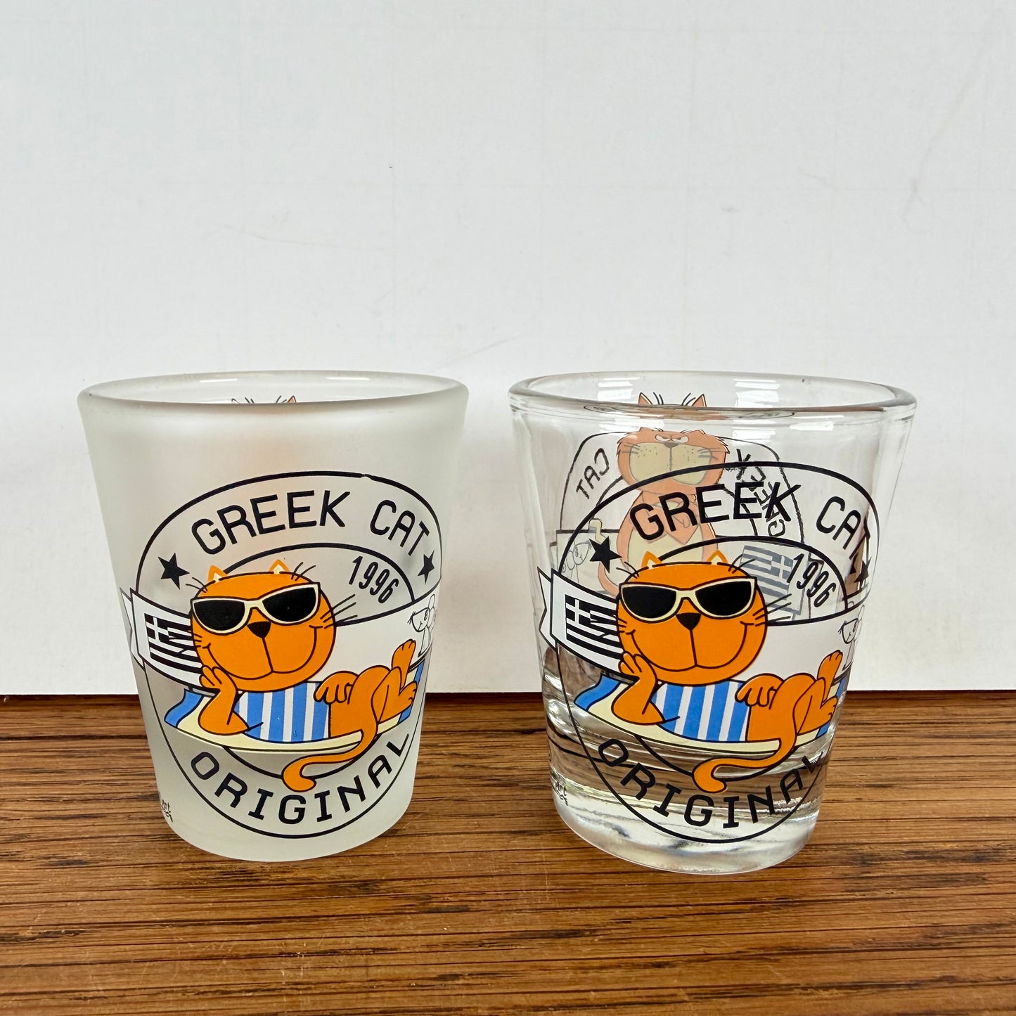 Borrelglaasjes Greek Cat