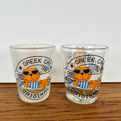 Borrelglaasjes Greek Cat