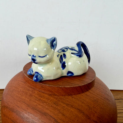 Vintage katje blauw