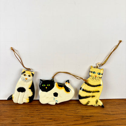 Vintage houten kattenhangers