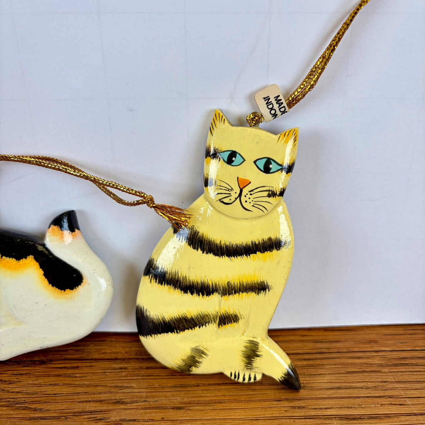 Vintage houten kattenhangers