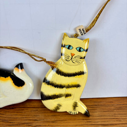 Vintage houten kattenhangers