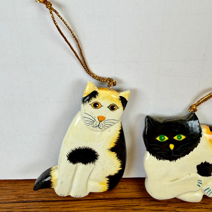 Vintage houten kattenhangers