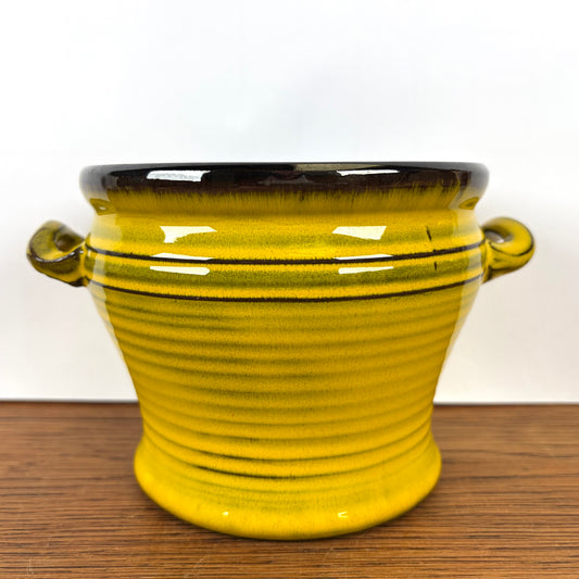 Vintage gele bloempot