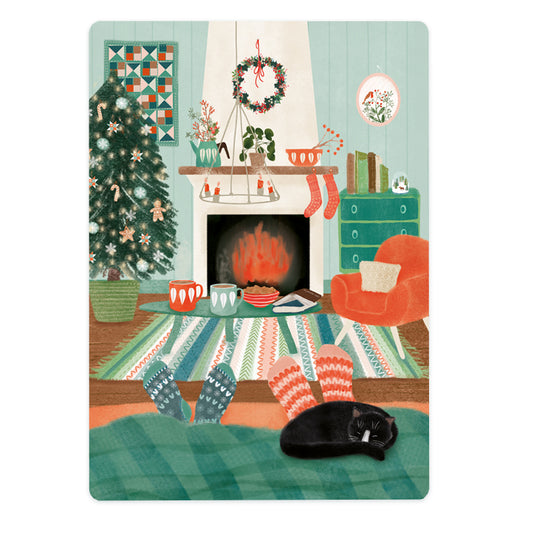 Kaart cosy Christmas at home