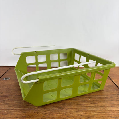 Vintage groen plastic hangmandje kast jaren 70