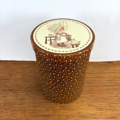 Vintage Holly Hobbie blik bruin