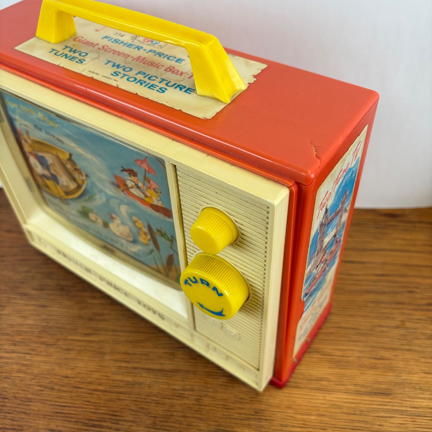 Vintage Fisher Price Giant Screen Music Box TV 1966