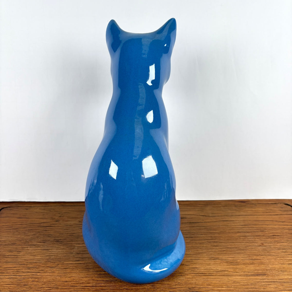 Vintage blauwe kat met groene ogen