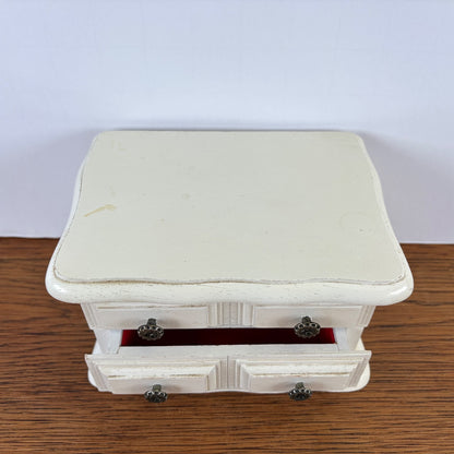 Vintage sieradenkistje met spiegel