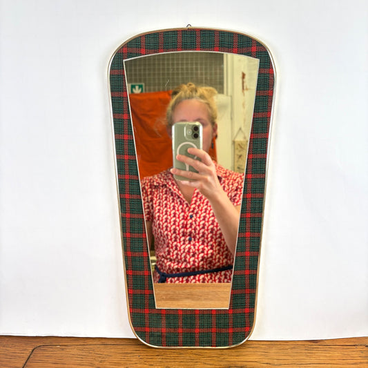Vintage wandspiegel tartan