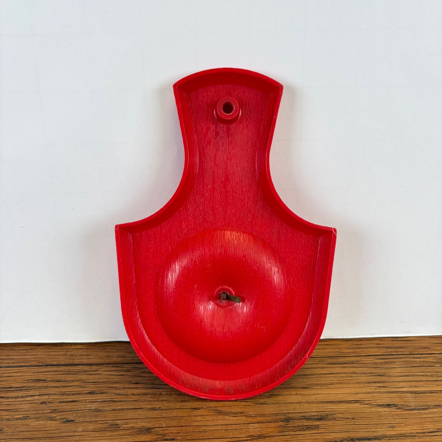 Vintage zandloper rood met bloemen