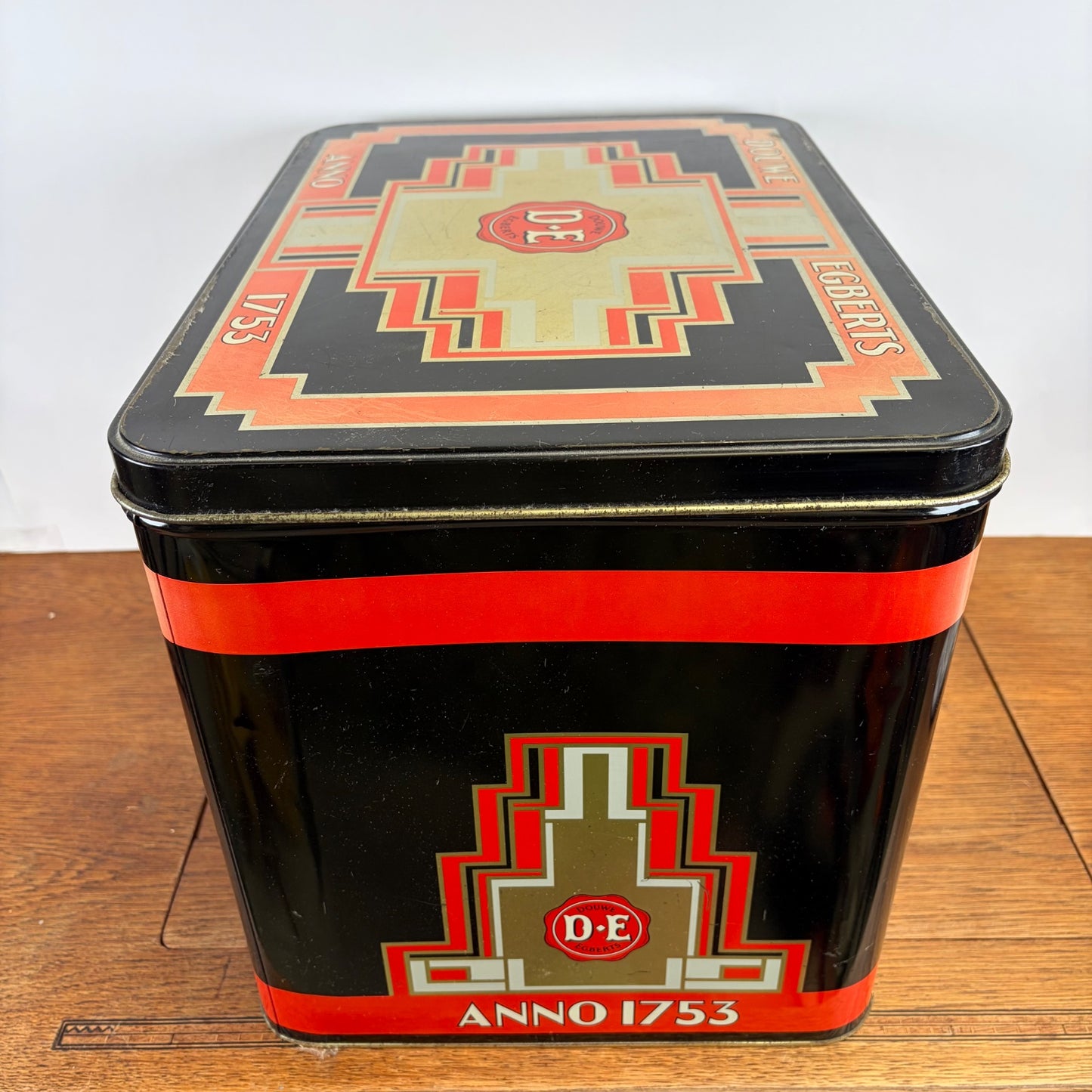 Vintage Douwe Egberts groot opbergblik
