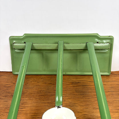 Vintage emaille lepelrek groen