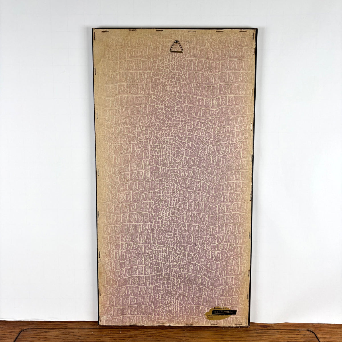 Vintage geborduurd schilderij pauwen