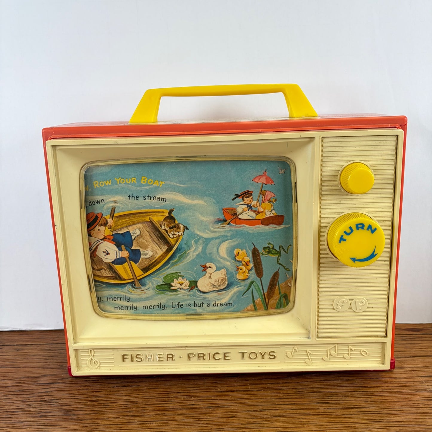 Vintage Fisher Price Giant Screen Music Box TV 1966