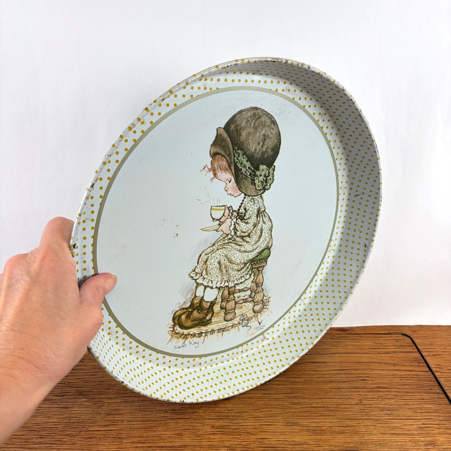 Vintage Sarah Kay dienblad wit