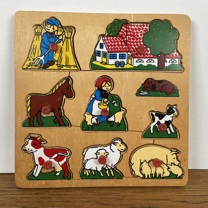 Vintage houten boerderij puzzel
