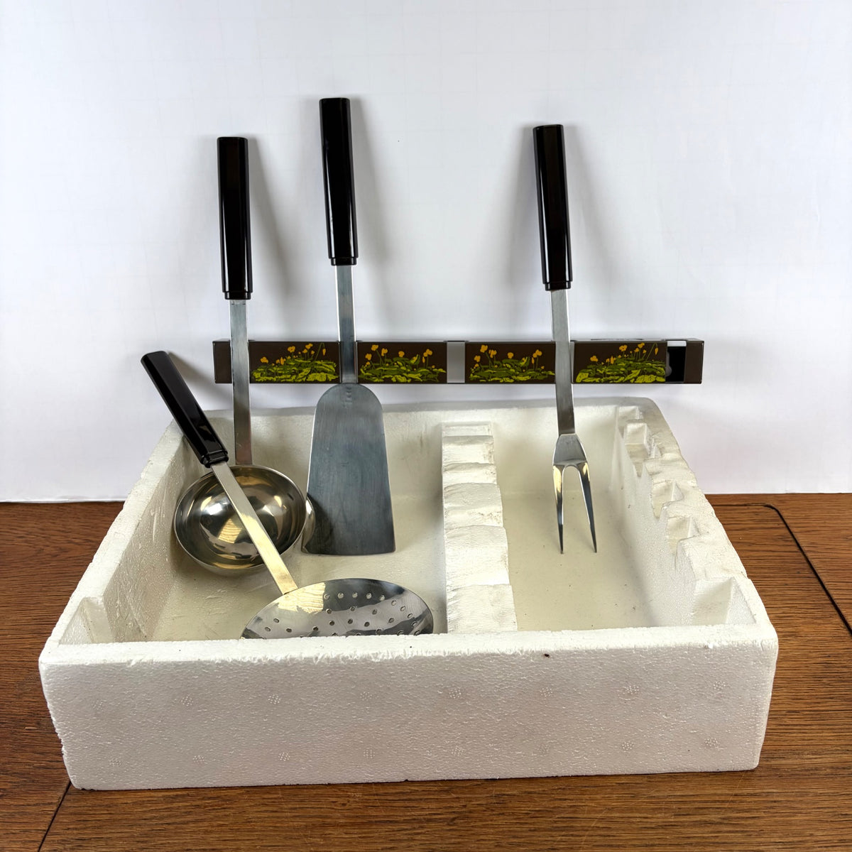 Vintage Brabantia keukengarnituur set Boterbloem