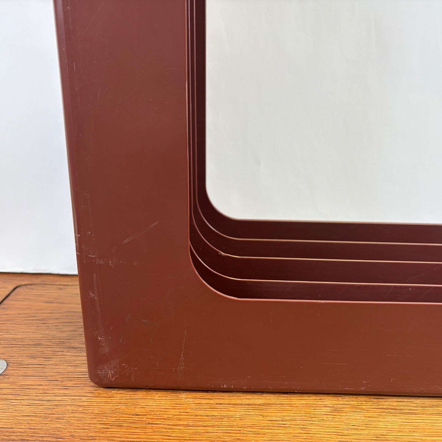 Vintage Discofoon LP houder bruin