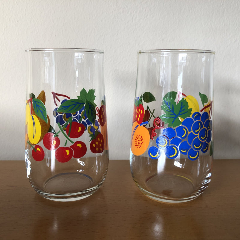 Vintage fruitglaasjes