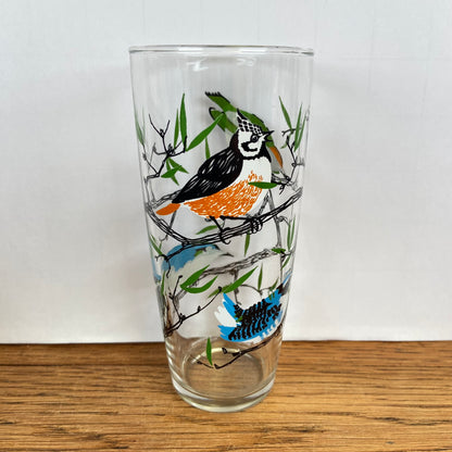 Vintage bierglas vogels